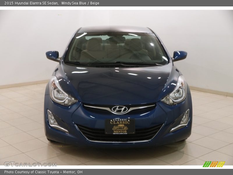Windy Sea Blue / Beige 2015 Hyundai Elantra SE Sedan