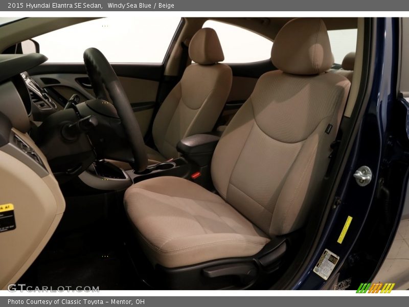 Windy Sea Blue / Beige 2015 Hyundai Elantra SE Sedan