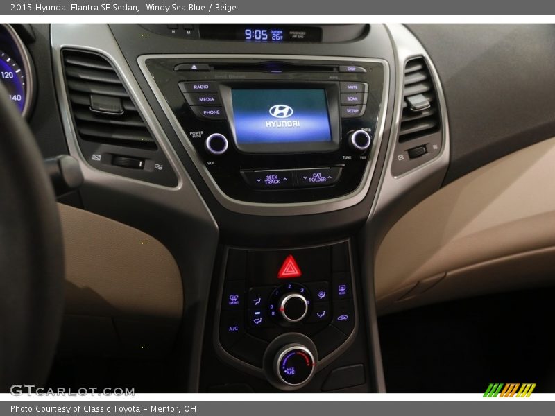 Windy Sea Blue / Beige 2015 Hyundai Elantra SE Sedan