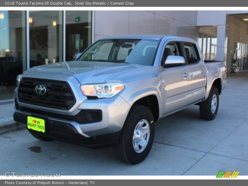 Silver Sky Metallic / Cement Gray 2018 Toyota Tacoma SR Double Cab