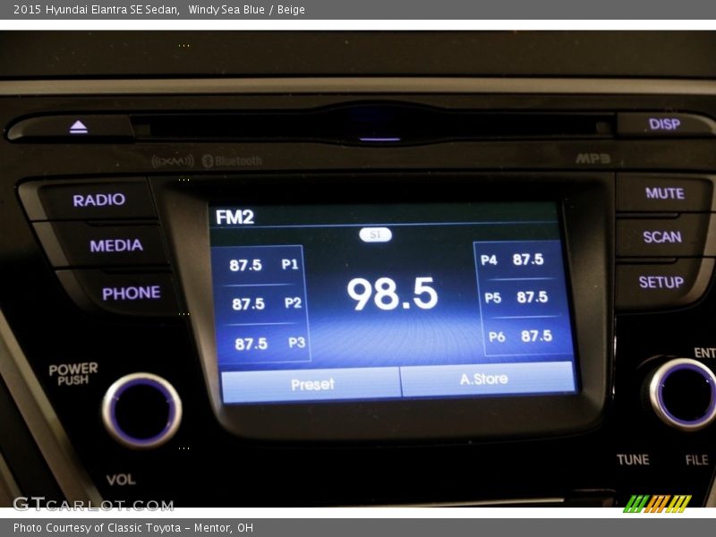 Windy Sea Blue / Beige 2015 Hyundai Elantra SE Sedan