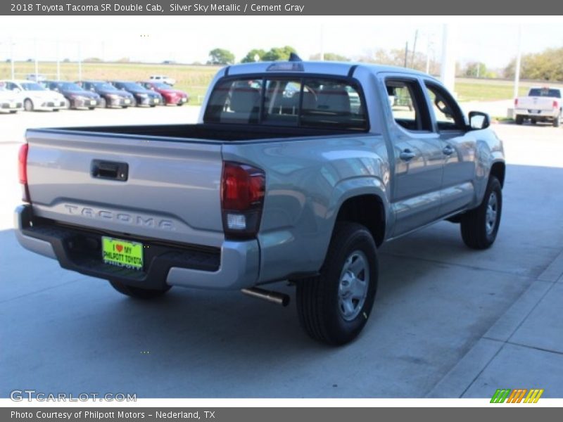 Silver Sky Metallic / Cement Gray 2018 Toyota Tacoma SR Double Cab