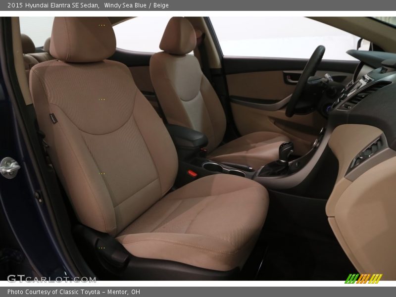 Windy Sea Blue / Beige 2015 Hyundai Elantra SE Sedan