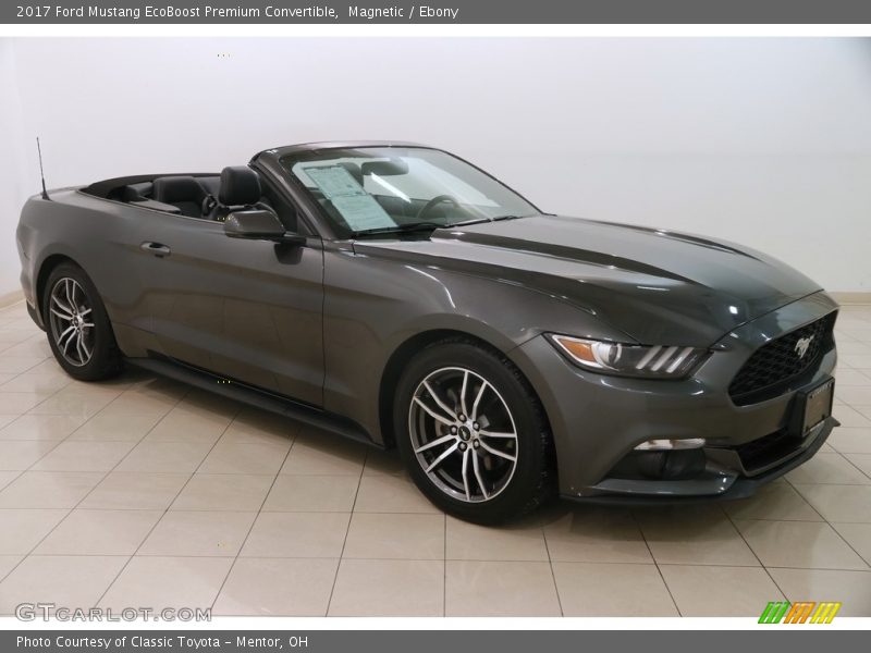 Magnetic / Ebony 2017 Ford Mustang EcoBoost Premium Convertible