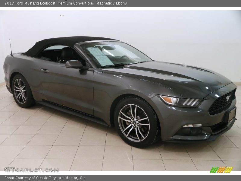 Magnetic / Ebony 2017 Ford Mustang EcoBoost Premium Convertible