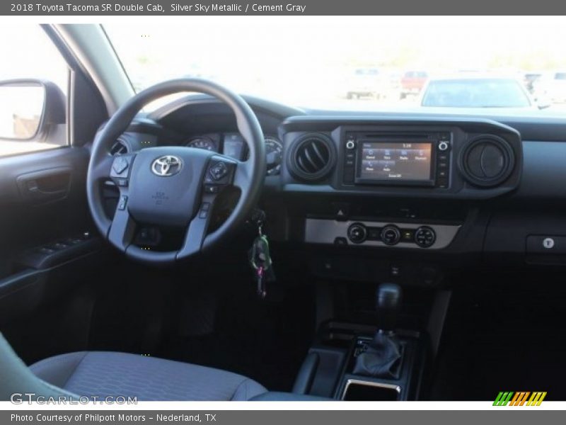 Silver Sky Metallic / Cement Gray 2018 Toyota Tacoma SR Double Cab