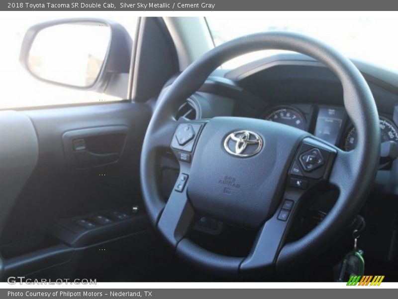 Silver Sky Metallic / Cement Gray 2018 Toyota Tacoma SR Double Cab