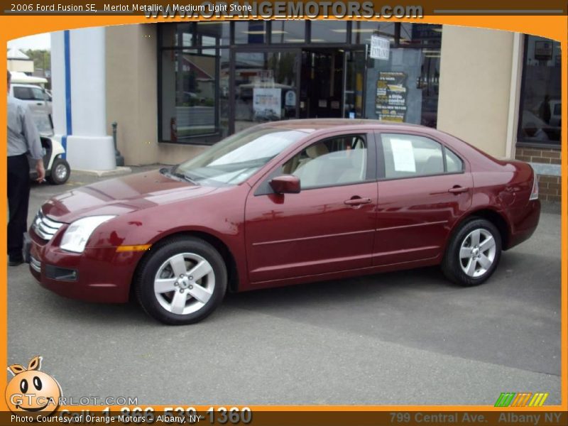 Merlot Metallic / Medium Light Stone 2006 Ford Fusion SE