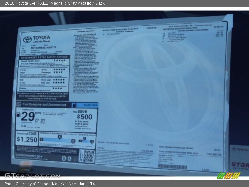 Magnetic Gray Metallic / Black 2018 Toyota C-HR XLE