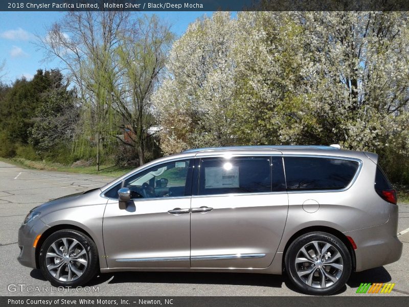 Molten Silver / Black/Deep Mocha 2018 Chrysler Pacifica Limited