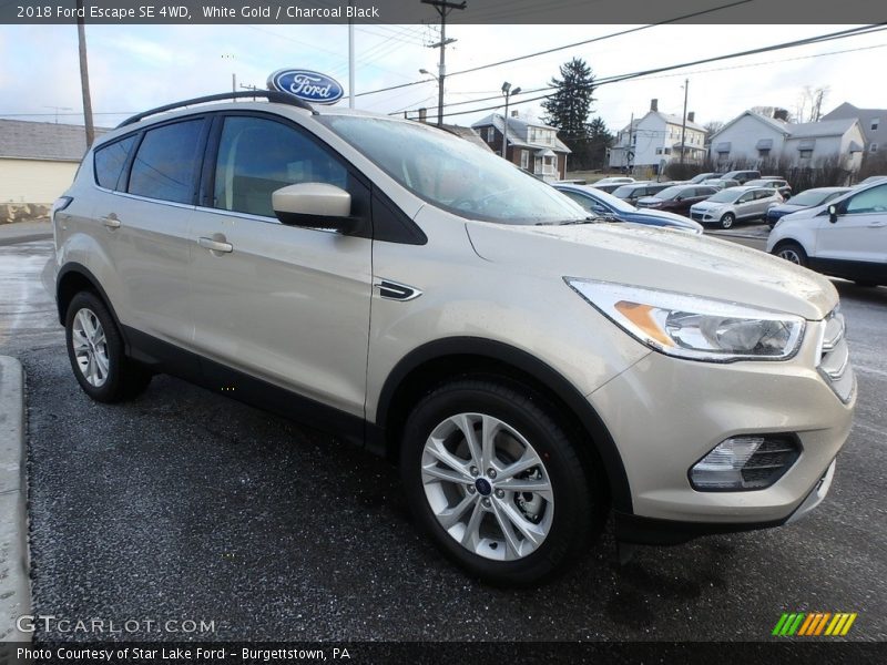 White Gold / Charcoal Black 2018 Ford Escape SE 4WD