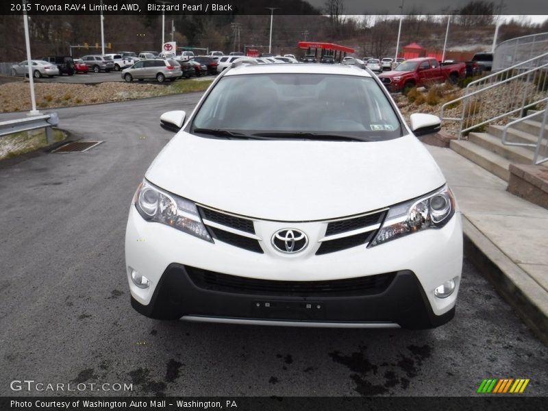 Blizzard Pearl / Black 2015 Toyota RAV4 Limited AWD