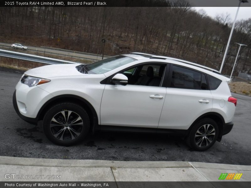 Blizzard Pearl / Black 2015 Toyota RAV4 Limited AWD