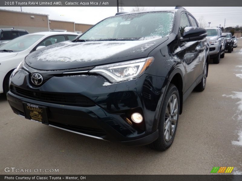 Galactic Aqua Mica / Ash 2018 Toyota RAV4 Limited AWD