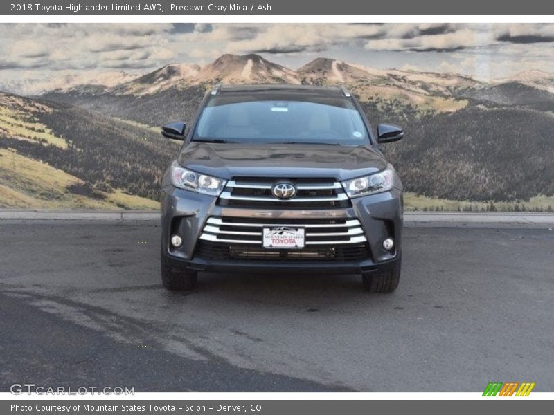 Predawn Gray Mica / Ash 2018 Toyota Highlander Limited AWD