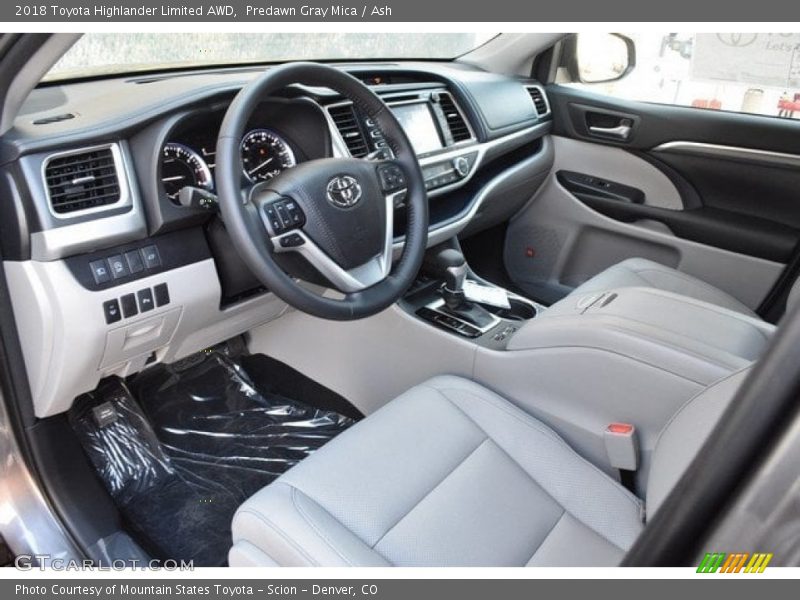 Predawn Gray Mica / Ash 2018 Toyota Highlander Limited AWD