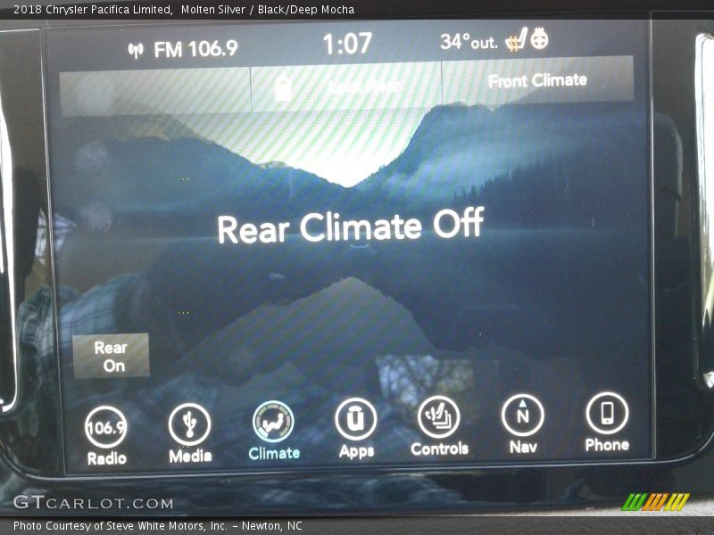 Molten Silver / Black/Deep Mocha 2018 Chrysler Pacifica Limited