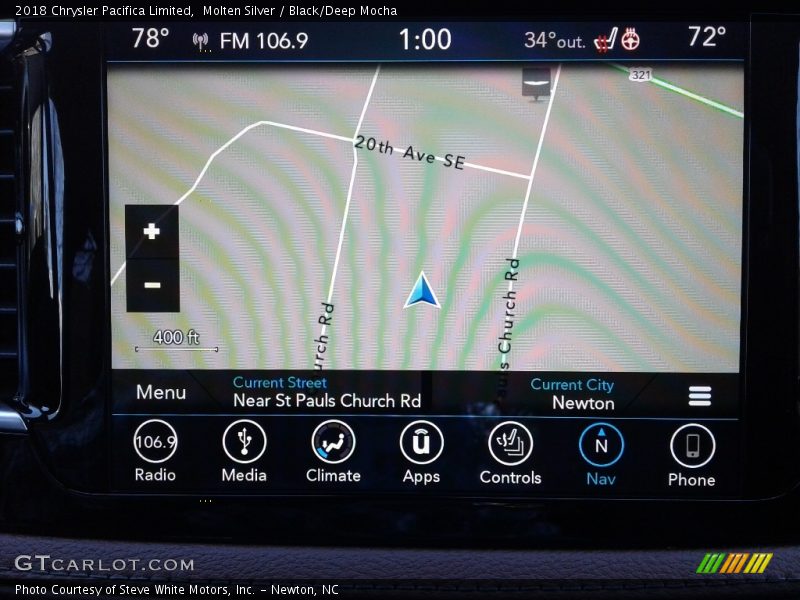 Molten Silver / Black/Deep Mocha 2018 Chrysler Pacifica Limited