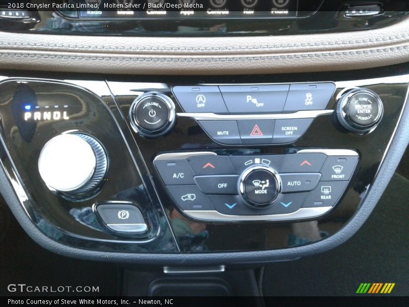 Molten Silver / Black/Deep Mocha 2018 Chrysler Pacifica Limited