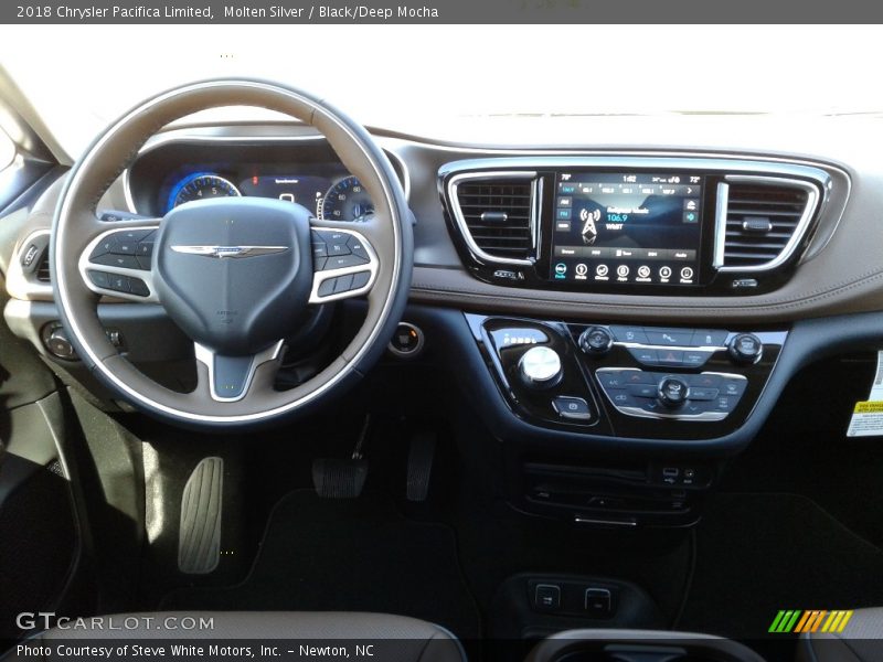 Molten Silver / Black/Deep Mocha 2018 Chrysler Pacifica Limited
