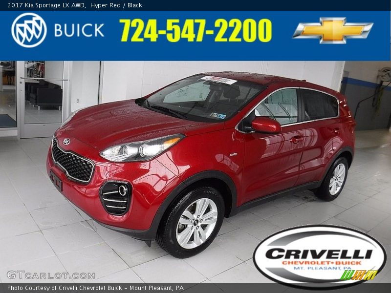 Hyper Red / Black 2017 Kia Sportage LX AWD