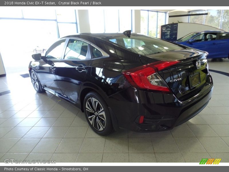 Crystal Black Pearl / Black 2018 Honda Civic EX-T Sedan