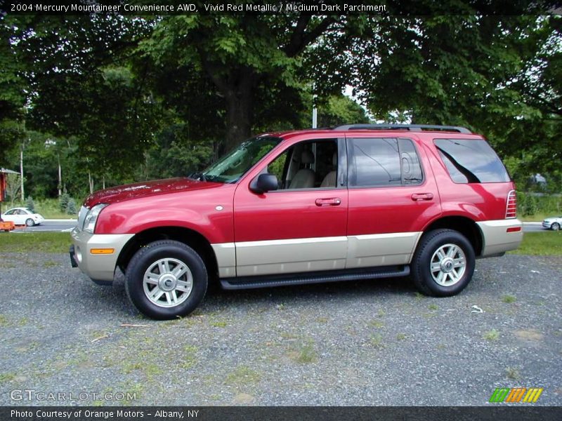 Vivid Red Metallic / Medium Dark Parchment 2004 Mercury Mountaineer Convenience AWD