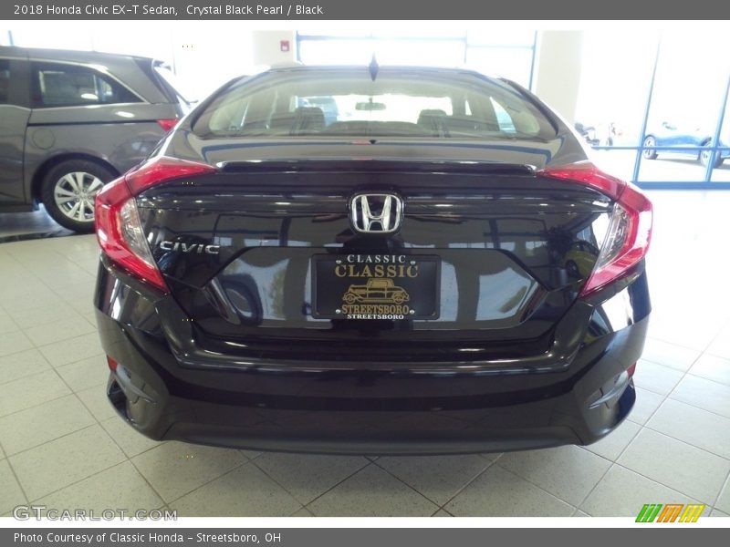 Crystal Black Pearl / Black 2018 Honda Civic EX-T Sedan