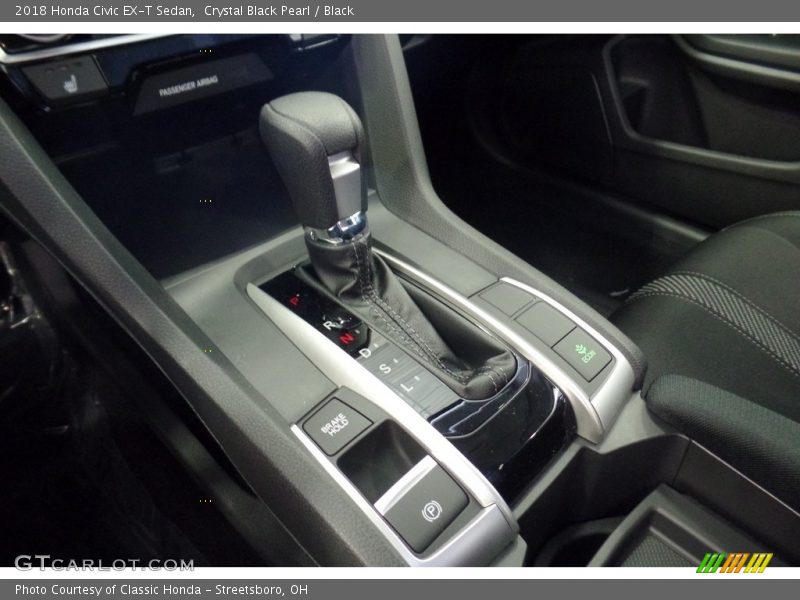Crystal Black Pearl / Black 2018 Honda Civic EX-T Sedan