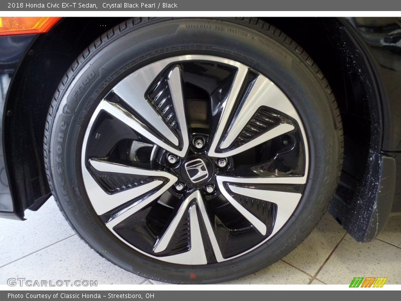 Crystal Black Pearl / Black 2018 Honda Civic EX-T Sedan