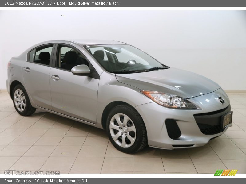 Liquid Silver Metallic / Black 2013 Mazda MAZDA3 i SV 4 Door