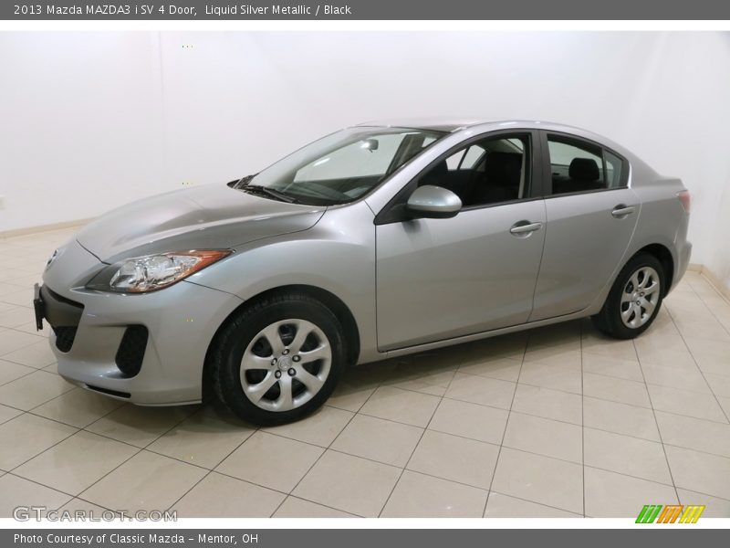 Liquid Silver Metallic / Black 2013 Mazda MAZDA3 i SV 4 Door