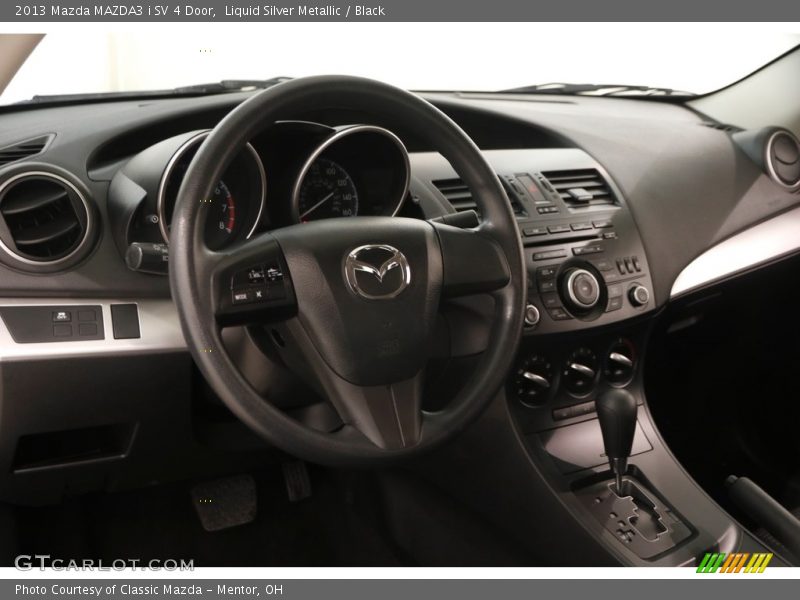 Liquid Silver Metallic / Black 2013 Mazda MAZDA3 i SV 4 Door