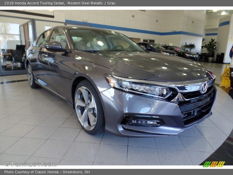 Modern Steel Metallic / Gray 2018 Honda Accord Touring Sedan