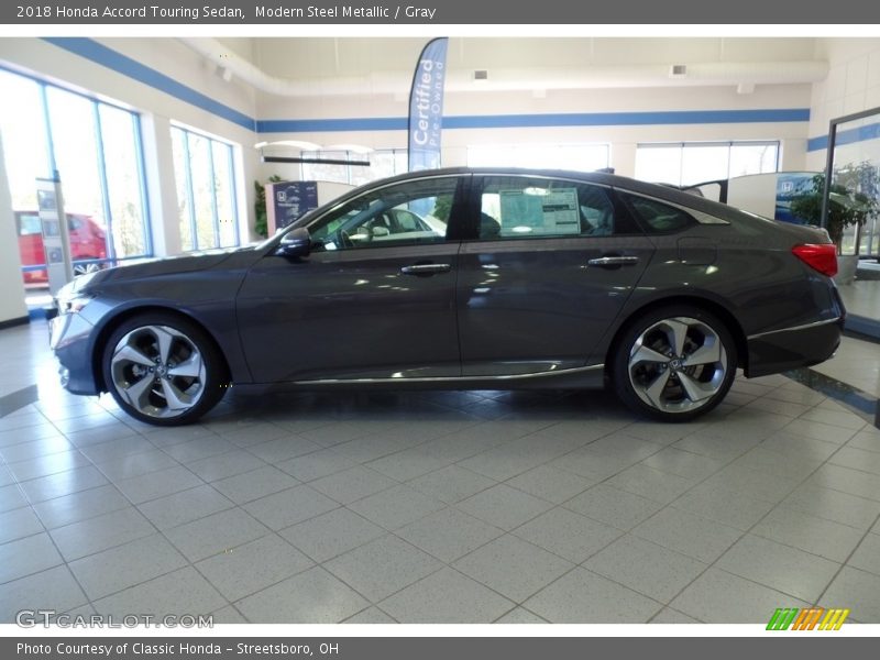 Modern Steel Metallic / Gray 2018 Honda Accord Touring Sedan