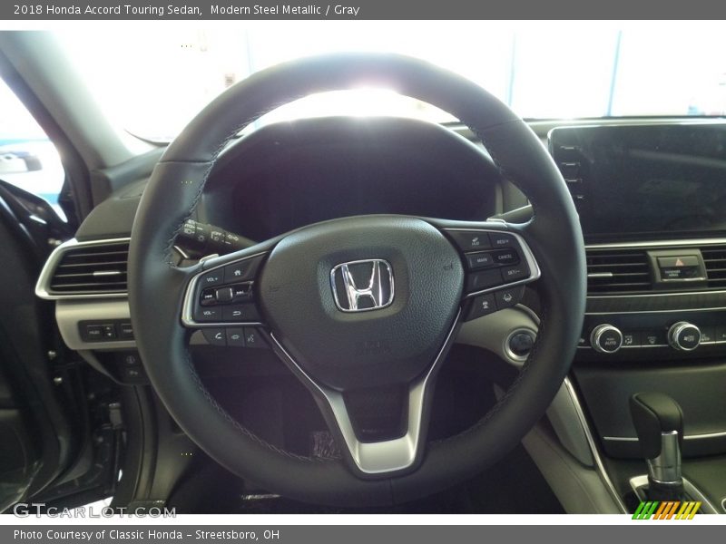Modern Steel Metallic / Gray 2018 Honda Accord Touring Sedan