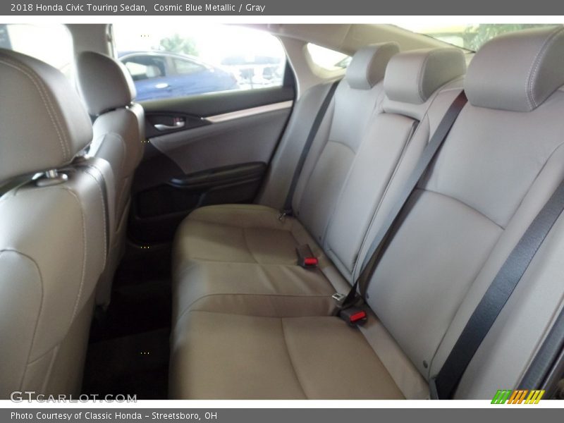 Cosmic Blue Metallic / Gray 2018 Honda Civic Touring Sedan