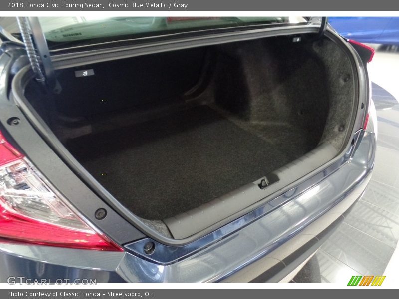 Cosmic Blue Metallic / Gray 2018 Honda Civic Touring Sedan