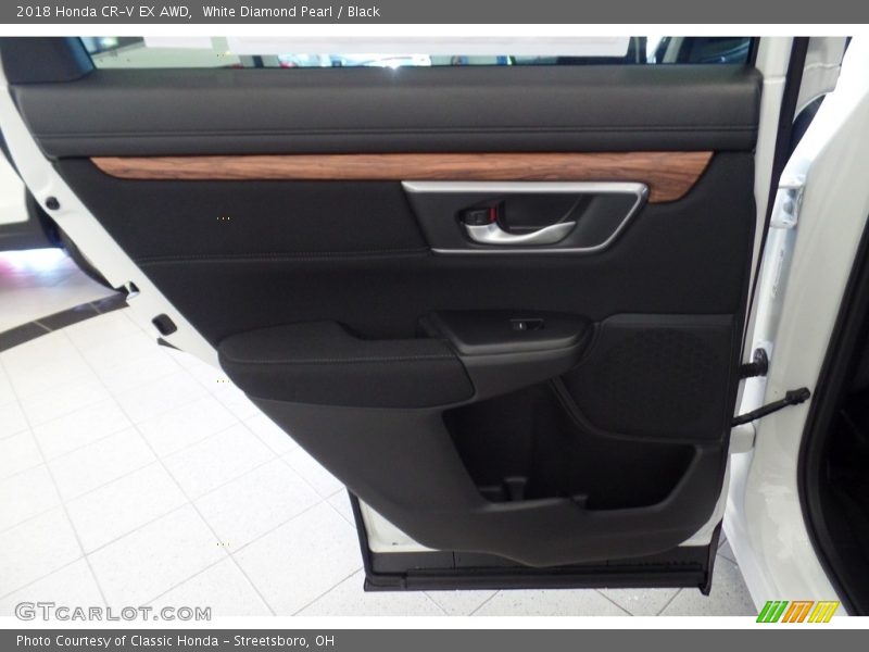 White Diamond Pearl / Black 2018 Honda CR-V EX AWD