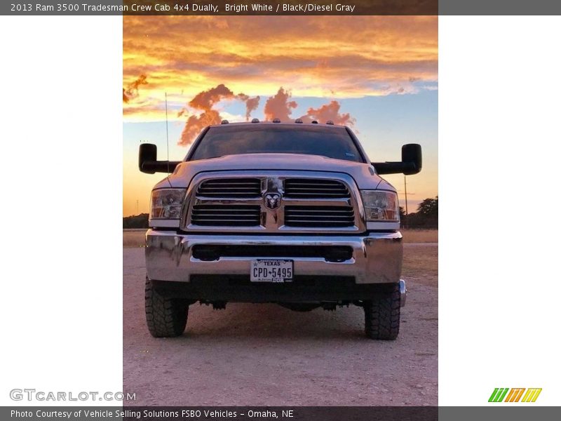 Bright White / Black/Diesel Gray 2013 Ram 3500 Tradesman Crew Cab 4x4 Dually