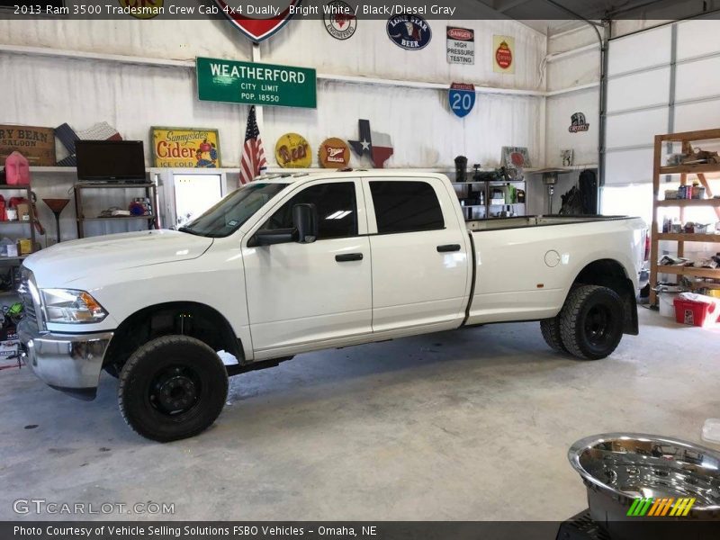 Bright White / Black/Diesel Gray 2013 Ram 3500 Tradesman Crew Cab 4x4 Dually