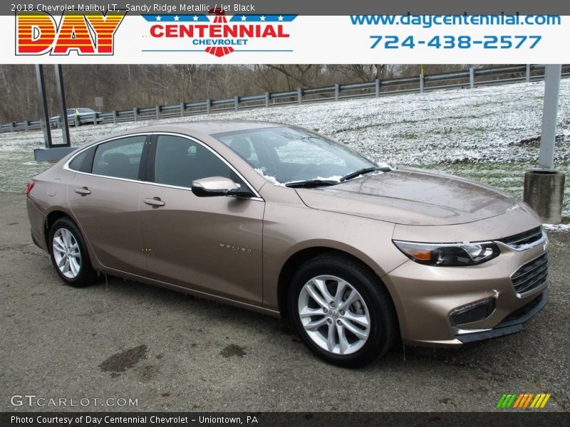 Sandy Ridge Metallic / Jet Black 2018 Chevrolet Malibu LT
