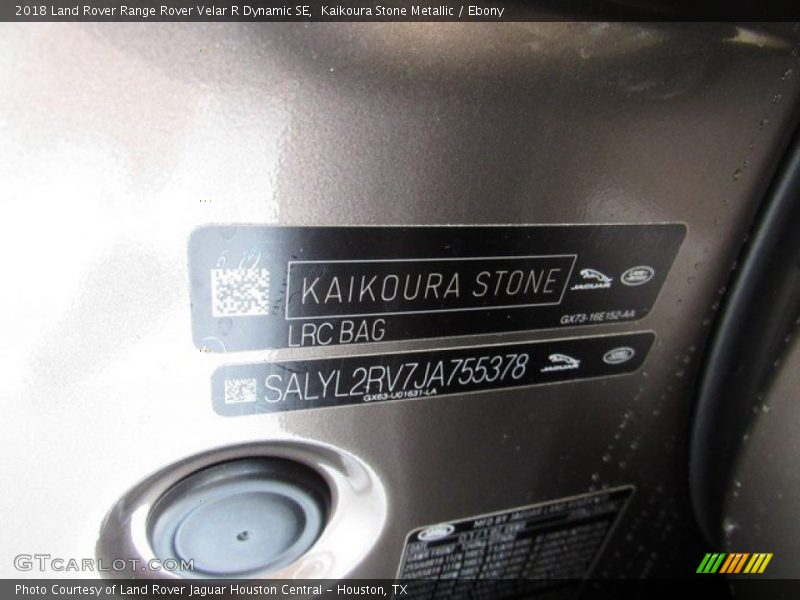 Kaikoura Stone Metallic / Ebony 2018 Land Rover Range Rover Velar R Dynamic SE