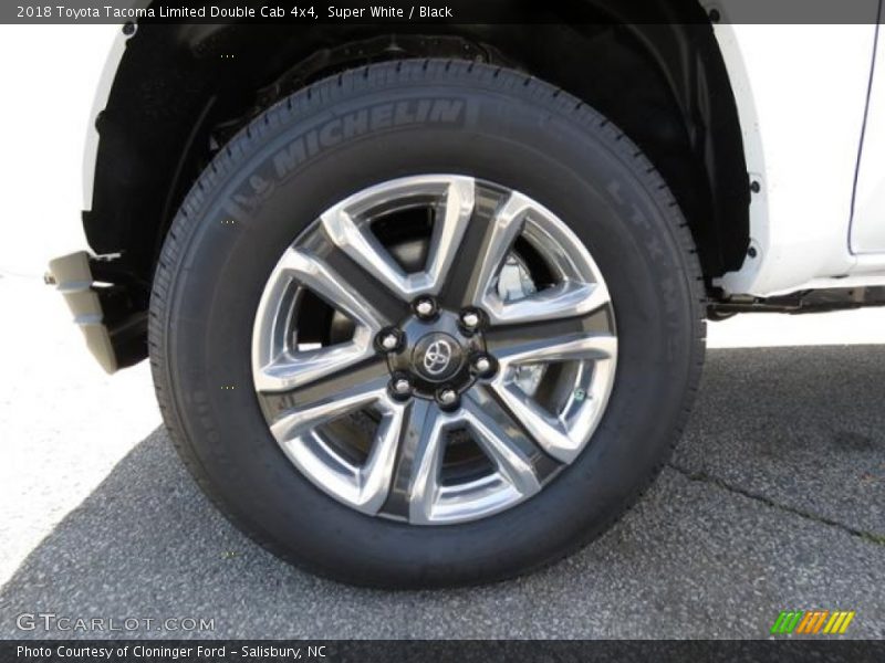 Super White / Black 2018 Toyota Tacoma Limited Double Cab 4x4