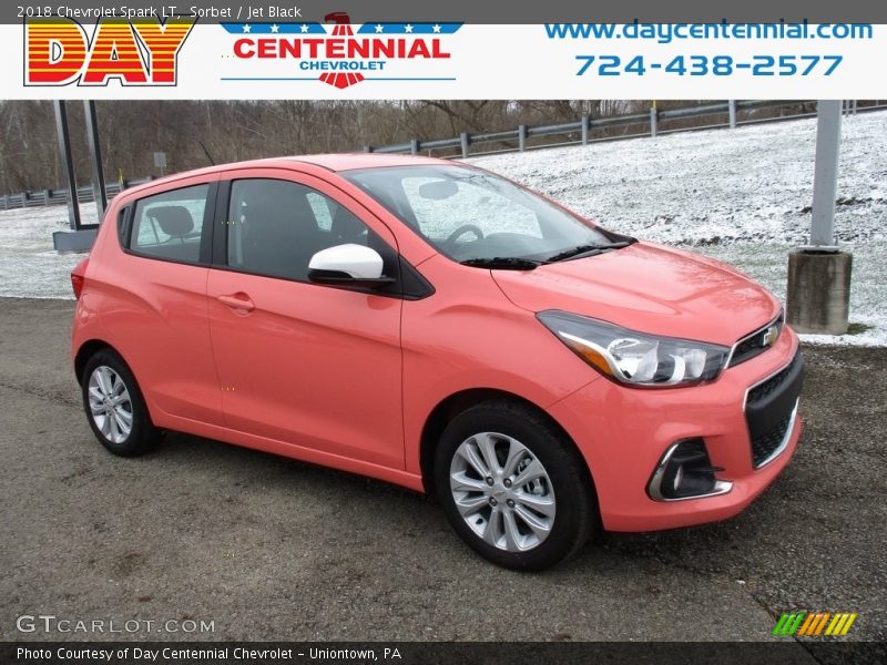 Sorbet / Jet Black 2018 Chevrolet Spark LT