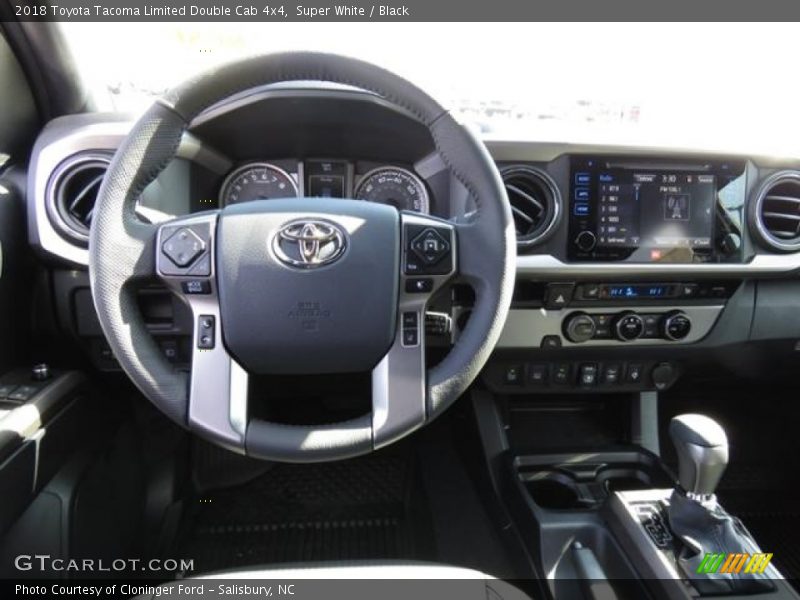 Super White / Black 2018 Toyota Tacoma Limited Double Cab 4x4