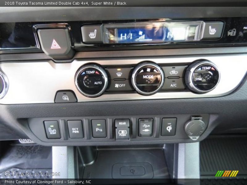 Super White / Black 2018 Toyota Tacoma Limited Double Cab 4x4
