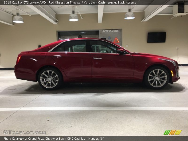 Red Obsession Tintcoat / Very Light Cashmere/Jet Black Accents 2018 Cadillac CTS Luxury AWD