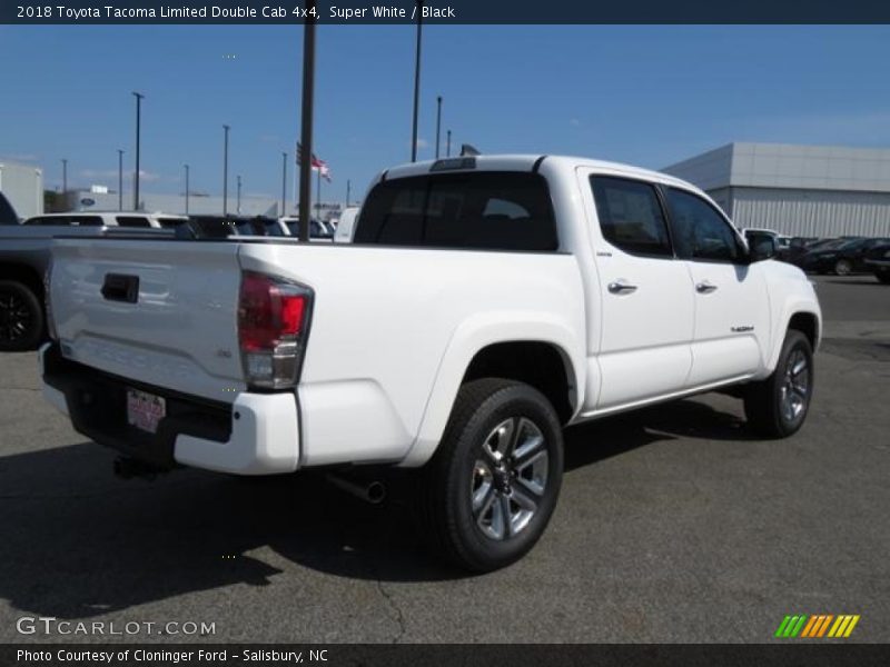 Super White / Black 2018 Toyota Tacoma Limited Double Cab 4x4