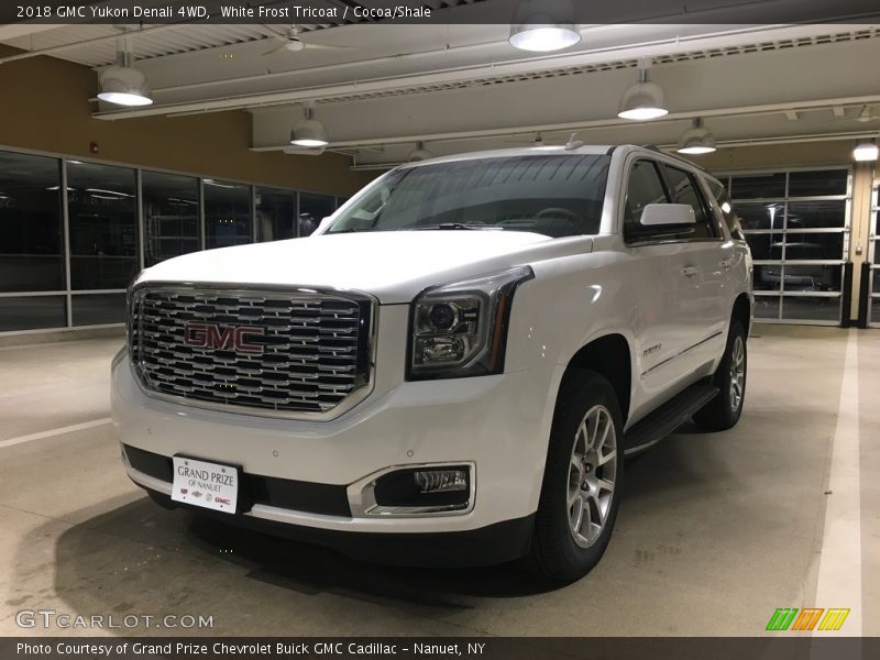 White Frost Tricoat / Cocoa/Shale 2018 GMC Yukon Denali 4WD